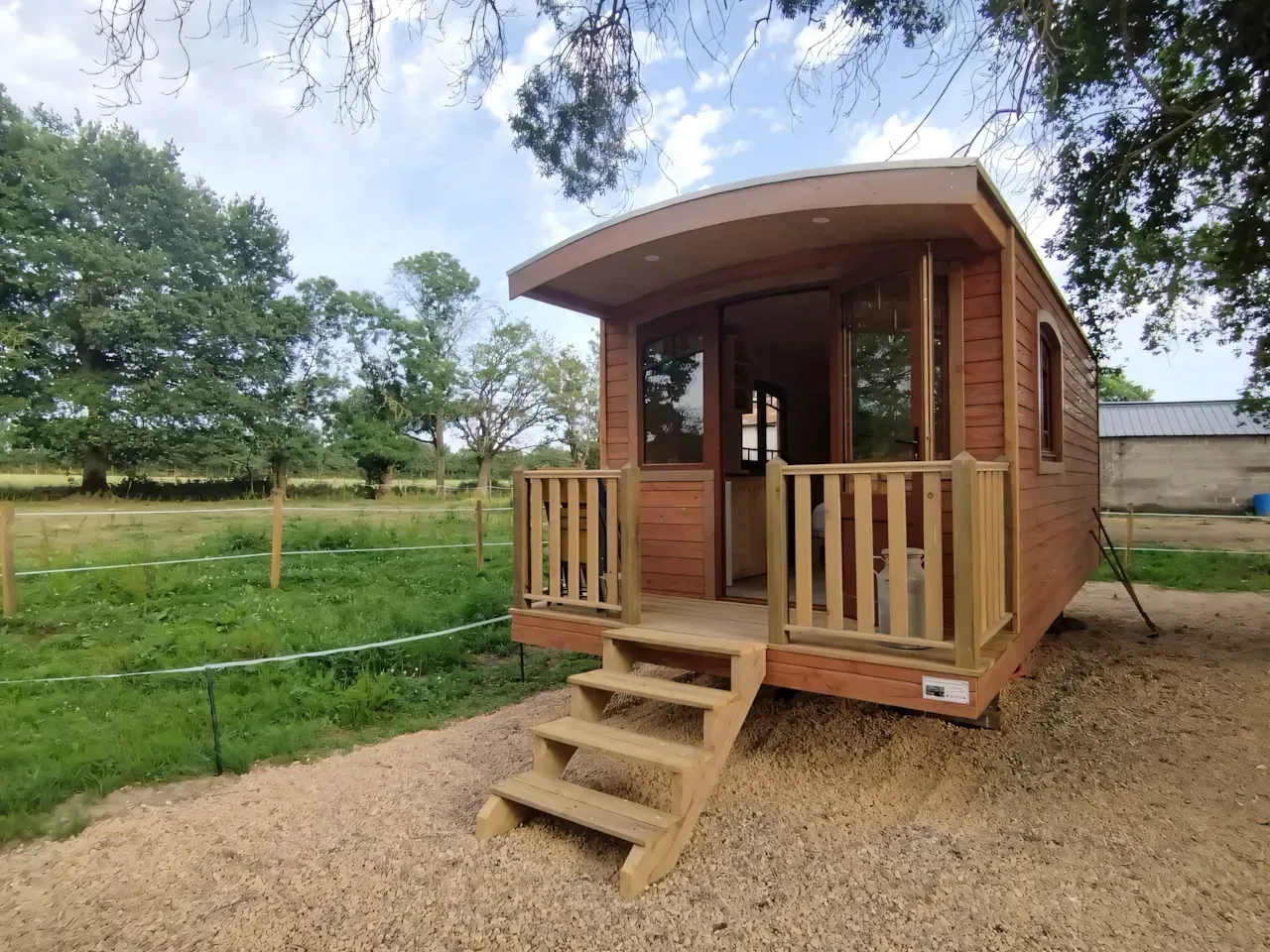 Roulotte tout confort à la ferme